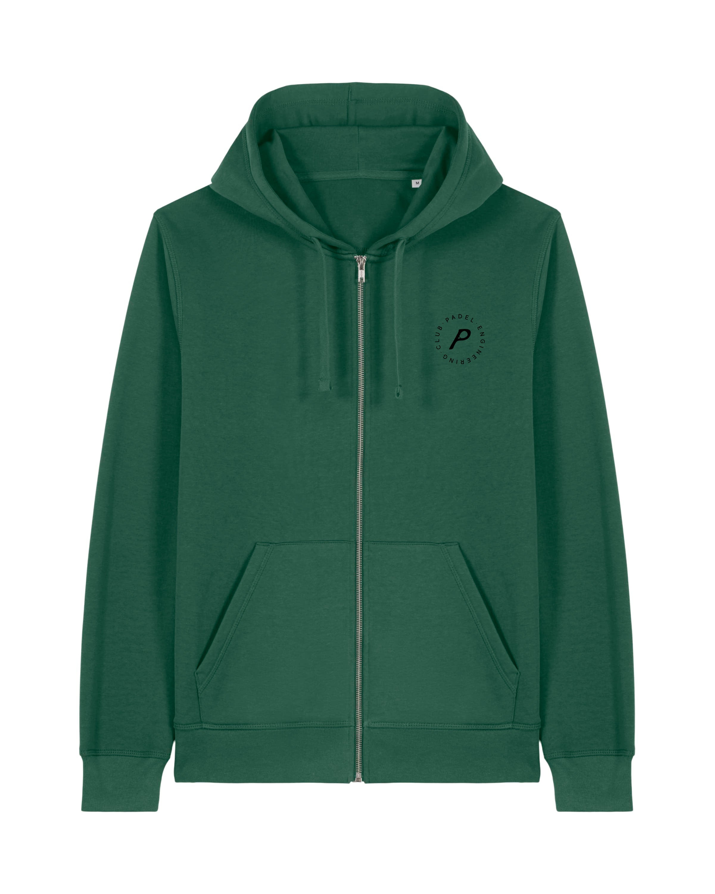 Core Bottle Green Zipped Hoodie