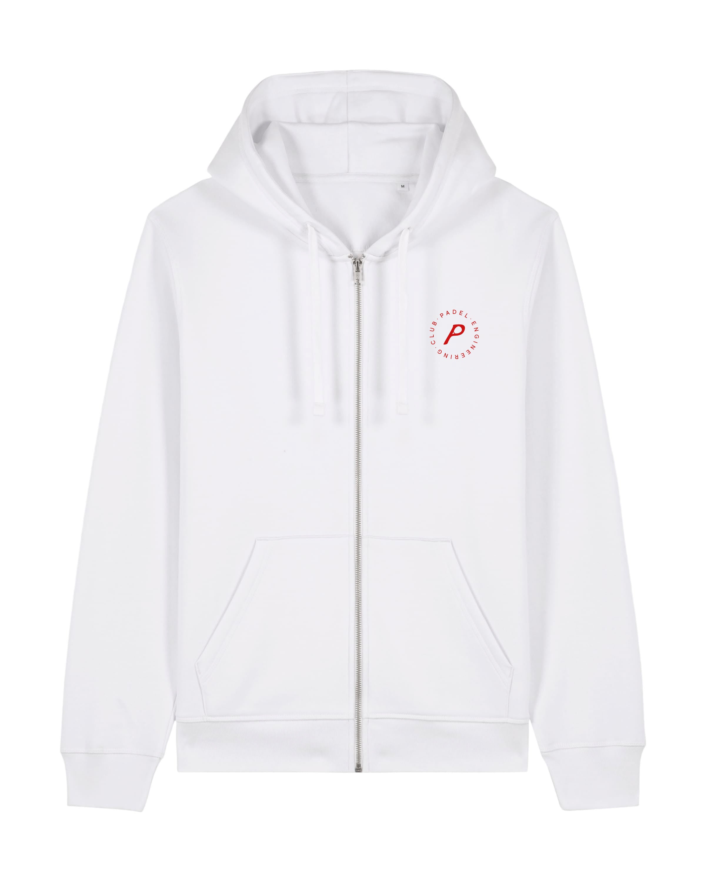 Core White Zipped Hoodie