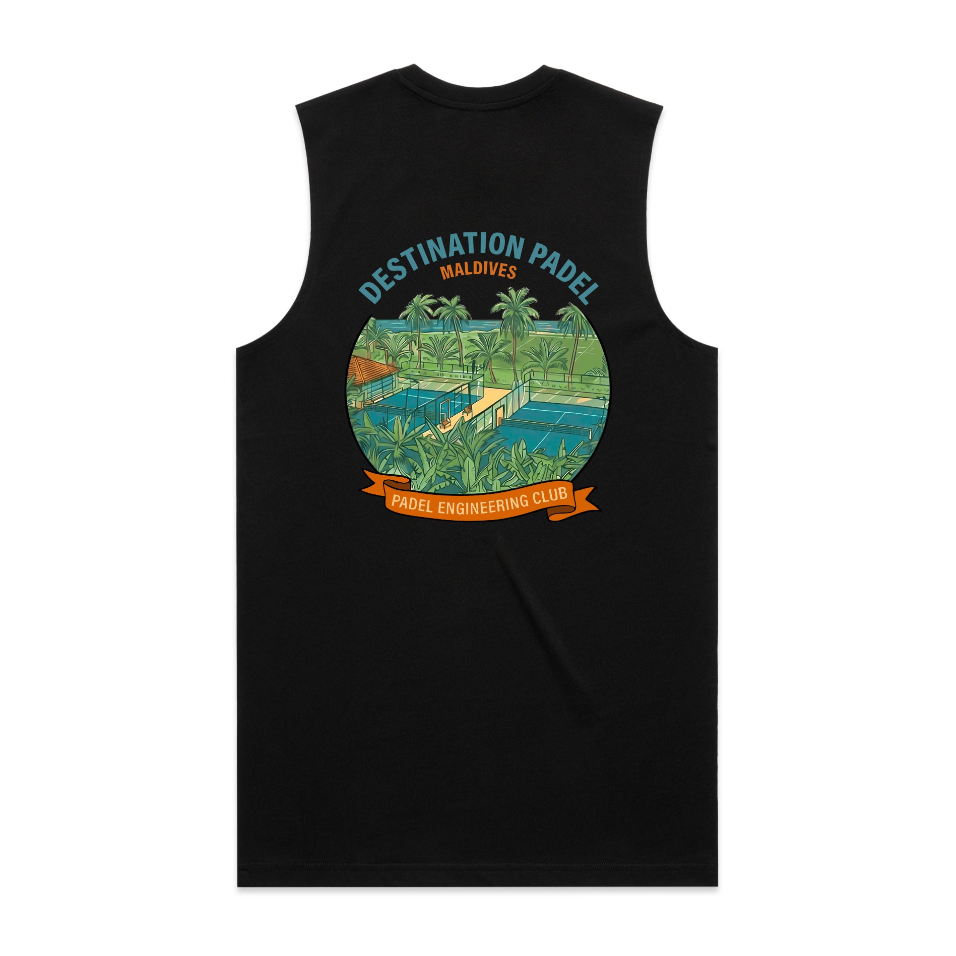 Destination Padel Maldives Black Vest Men
