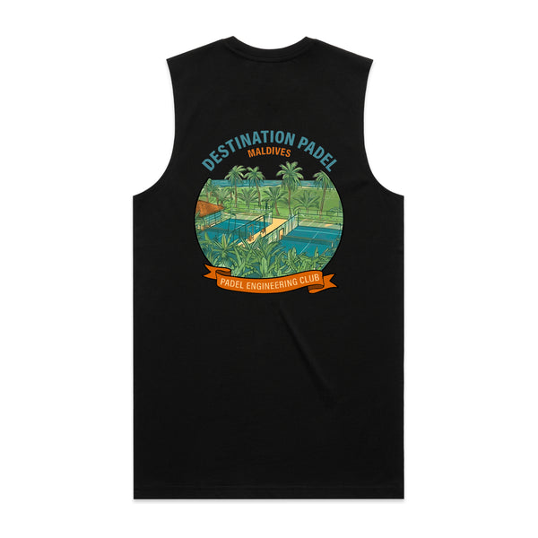 Destination Padel Maldives Black Vest Men
