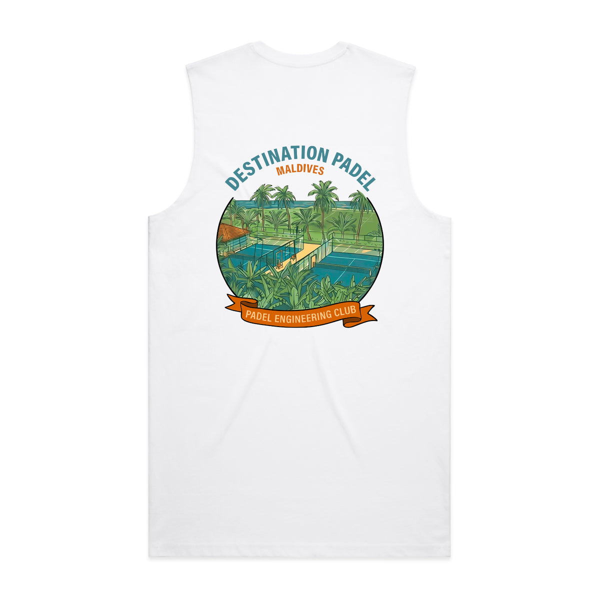 Destination Padel Maldives White Vest Men