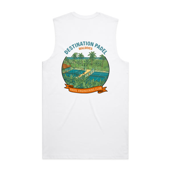 Destination Padel Maldives White Vest Men